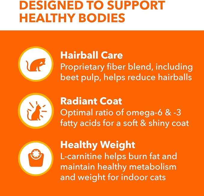 IAMS Proactive Health Indoor Weight Control & Hairball Care Adult Dry Cat Food, Salmon Recipe, 7 lb. Bag