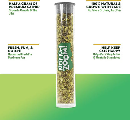 ZOOMIE Shark Kicker - Refillable Catnip Toy + Catnip | High Potency Hand Harvested Fresh | Soft Plush for Engaging Play