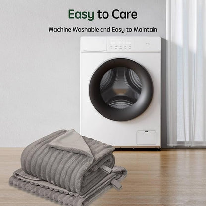 Waterproof Blanket Natural Grey Dog Blanket for Small Dogs, Washable Double Sided Pet Blanket with Milk Plush and Super Soft Velvet, Pee Proof Calming Dog Blanket for Couch Protection