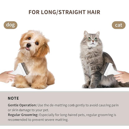 Dog Brush for Shedding cat deshedding grooming supplies for indoor short long hair pet dematting undercoat rake for brish poodle remove matted fur slicker best comb tool cepillo para perros. (White)