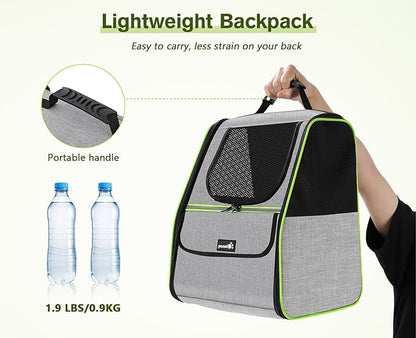 Pecute Cat Backpack Carrier, Small Dog Backpack Carrier, Pet Backpack Carrier for Cats Dogs Puppy Kitten, Cat Carrier Bag Carrying for Travel Hiking Bike Riding Walking Outdoor