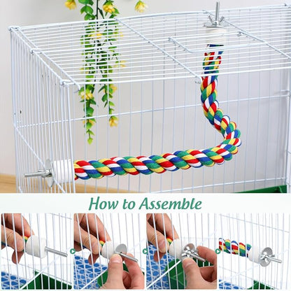 1pc Parrot Cotton Rope Chewing for Birds Climbing Rope Perch for Parrots Budgies and Cockatiels Bird Supplies for Exercise and Fun