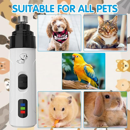 Silent Groom Pro Nail Grinder, Silent Grind Pro for Dogs, Heusom Silent Grind Pro, Silent Grind Pro Dog Nail Trimmer, New Electric Dog Nail Clippers for Dog Nail Grinders Rechargeable