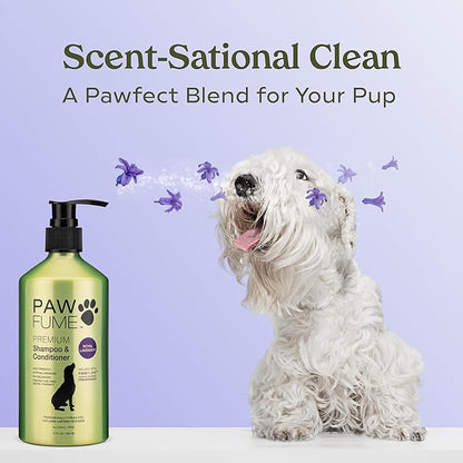 PAWFUME Dog Shedding Shampoo and Conditioner, Royal Lavender, 1-Pack  Nourish & Detangle for Silky Soft Coat  Probiotic, Deep-Cleaning, pH-Balanced  Salon-Quality Shedding Shampoo for Dogs