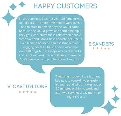 Organic Hemp Oil Infused Calming Chews for Dogs Anxiety - Dogs Essentials for Relief from Travel, Thunder, Separation, Barking, and Fireworks, Joint Pain, Arthritis, Pain Support - Pawlife Calm Pup