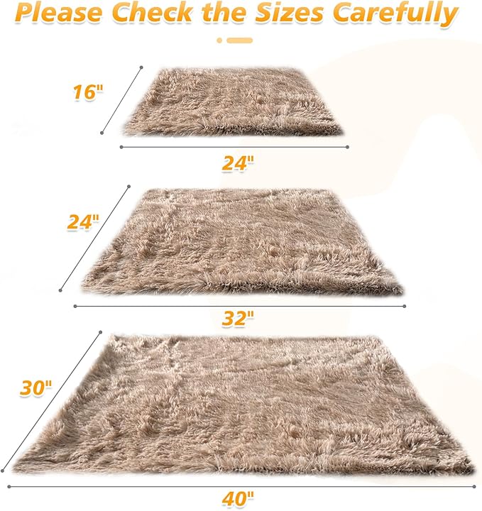 PJYuCien Fluffy Fleece Calming Pet Throw Blanket, Super Soft and Warm for Indoor Cats and Dogs, Medium 24 * 32", Machine Washable, Grey Puppy Blanket (Brown)