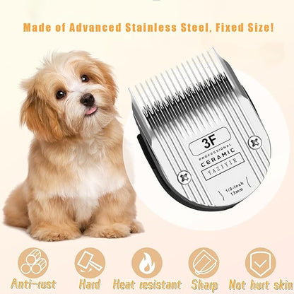 3F Dog Grooming Detachable Ceramic Blade,Compatible with WAHL 5 in 1 Blade for Wahl Arco, Bravura, Chromado, Creativa, Figura, and Motion Clippers. Cut Length 1/2-Inch 13mm