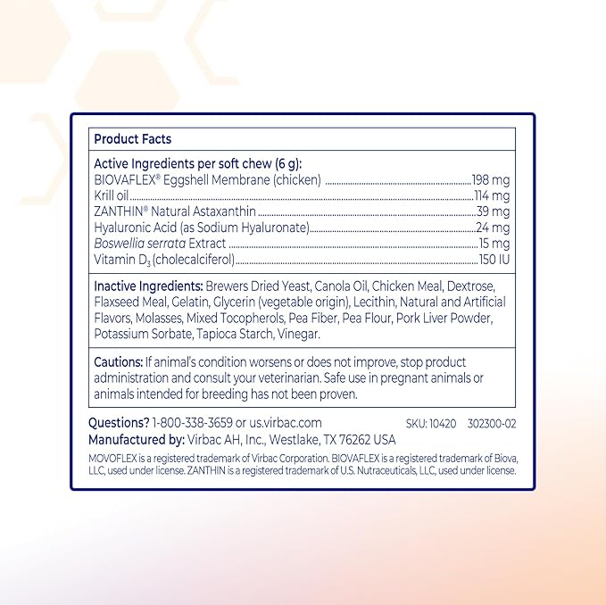 Advanced Joint Support Supplement for Large Dogs - Hip and Joint Support - Dog Joint Supplement - Hip and Joint Supplement Dogs - 60 Soft Chews (by Virbac)
