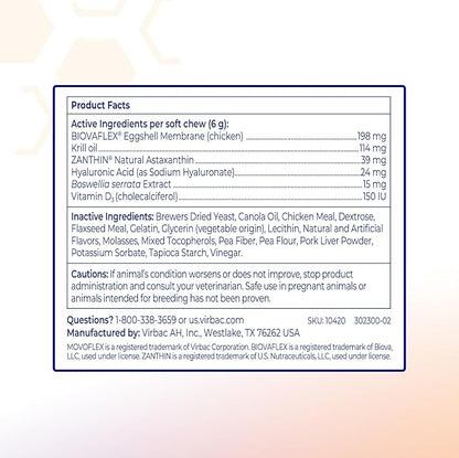 Advanced Joint Support Supplement for Large Dogs - Hip and Joint Support - Dog Joint Supplement - Hip and Joint Supplement Dogs - 60 Soft Chews (by Virbac)