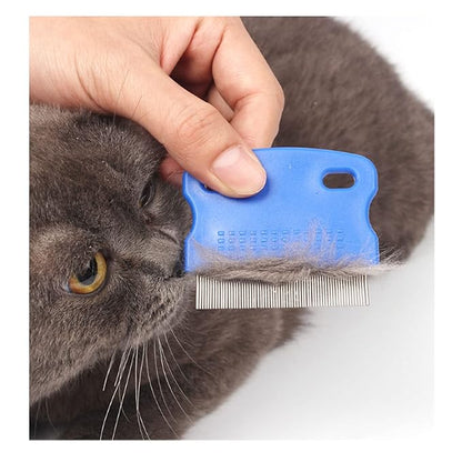 5 Pieces Grooming Combs - Tear Stain Remover for Pets, Lice and Flea Remover, Dandruff and Mucus Removal for Small Dogs and Cats