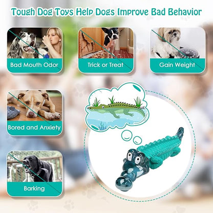 Dog Toys for Aggresive Chewersï¼_og Toys for Large Dogs - Tough Dog Chew Toys - Indestructible Dog Toys for All Breed Sizes to Keep Them Busy