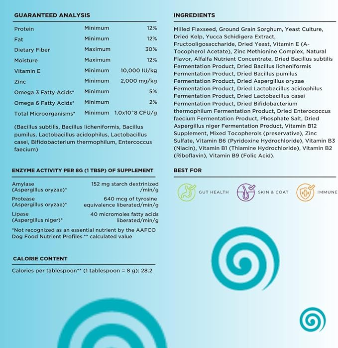 Dinovite Dog Probiotics for Yeast, Itchy Skin and Itchy Ears - Daily Skin & Coat, Digestive, and Immune Support for Small Dogs 1-18lbs  90-Day Supply, Omega 3 Fatty Acids, Essential Pre & Probiotics