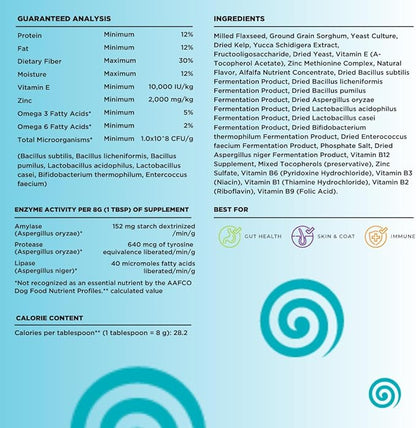 Dinovite Dog Probiotics for Yeast, Itchy Skin and Itchy Ears - Daily Skin & Coat, Digestive, and Immune Support for Small Dogs 1-18lbs  90-Day Supply, Omega 3 Fatty Acids, Essential Pre & Probiotics