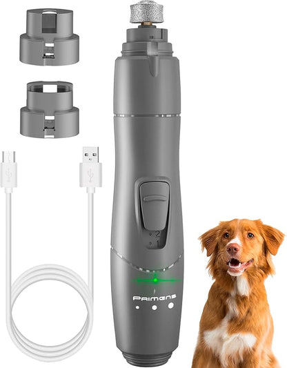 Low Vibration Dog Nail Grinder with LED Light  2-Speed Quiet Nail Trimmer for Small & Medium Dogs, Cats, and Other Pets Professional Grinder