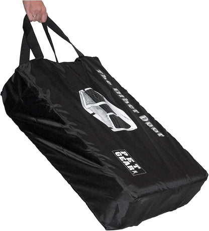 Pet Gear _he Other Door 4 Door Steel Crate for Dogs/Cats with Garage-Style Door, Includes Plush Bed + Travel Bag, No Tools Required, Willow