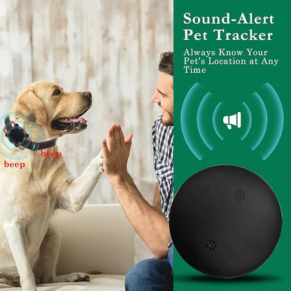 Dog Tracker, Pet Location Tracker with Collar Holder for Dogs, Waterproof Bluetooth Pet Collar Protector, MFi Certified, No Monthly Fee, iOS Only, Work with Apple Find My (Black and Red)