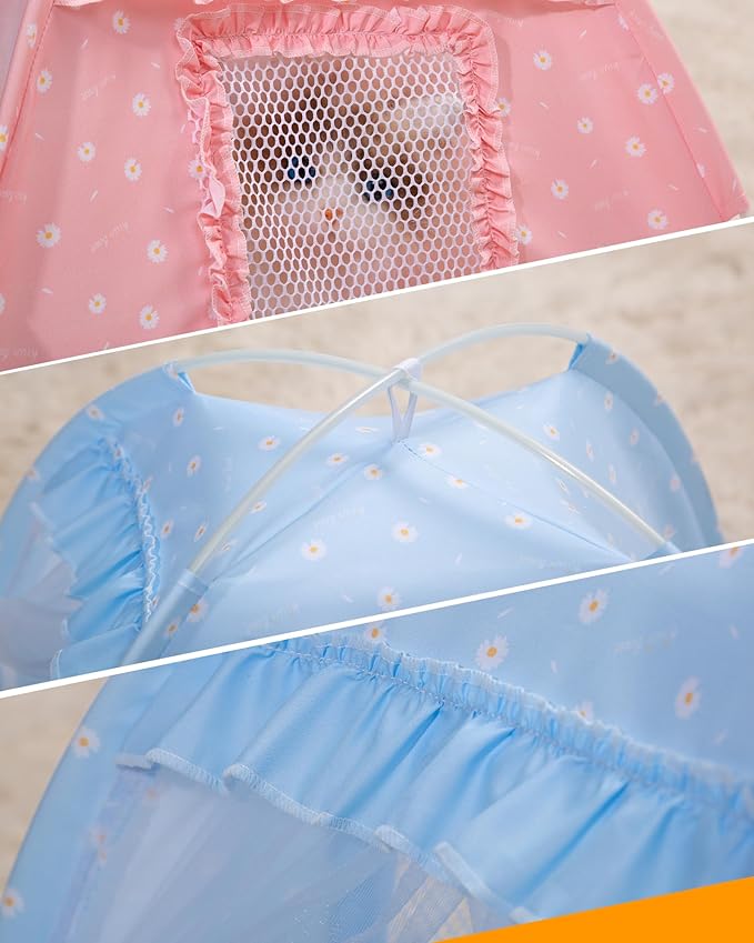 Cat Princess Bed Tent House - Kitty Cute Tent Indoor,Small Dog House Indoor/Outdoor Cave Nest Bed Small Dog Tent for Cat,Puppy Tent (19.6"x19.6"x17.7"/Blue)