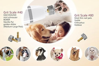 2 Pack Replacement Grinding Wheels/Heads/Bits for Casfuy All Models (Except N90), LuckyTail and Most Brands' Cat/Pet/Dog Nail Grinders, Highly Efficient, Safe and Reliable