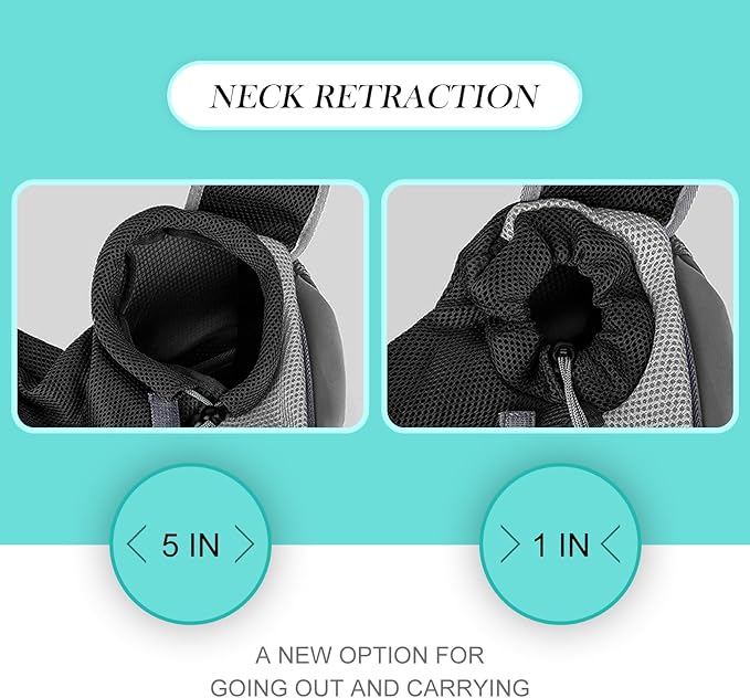 Dog Sling Carrier Pet Puppy Sling Bag Small Dogs Cats Carrier Hand Free Dog Satchel Carrier for Outdoor Travel, Medium, Grey