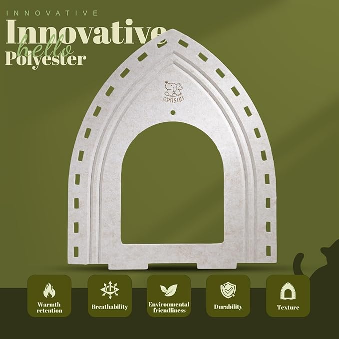 Apasiri Cat House for Indoor Cats: Innovative Polyester Fiber Cat Bed Cave, Sturdy and Scratch-Resistant, Compatible with Heating Pads. Original Castle Design_he Ultimate Gift for Your Feline Friend