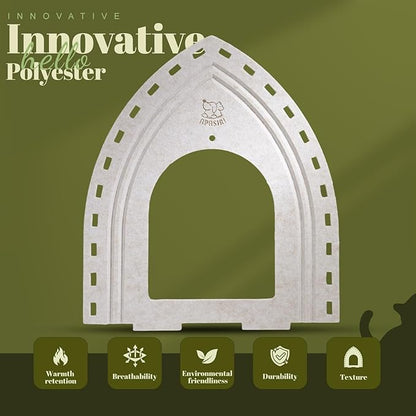 Apasiri Cat House for Indoor Cats: Innovative Polyester Fiber Cat Bed Cave, Sturdy and Scratch-Resistant, Compatible with Heating Pads. Original Castle Design_he Ultimate Gift for Your Feline Friend