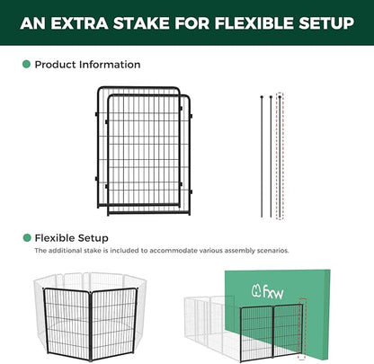 FXW Homeplus Dog Playpen for Indoor Use - Stress-Free and Safe Play, Heavy Duty 40 Inch 2 Panels Dog Pen for Medium and Large Dogs, Black_atented