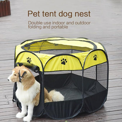 Pet Dog Puppy Playpen Dog Cat Tent Crates, Foldable Exercise Kennel Portable Playpen for Small Medium Dogs/Cats/Rabbits, Indoor Outdoor Travel Camping Use with Removable Zipper Top Green