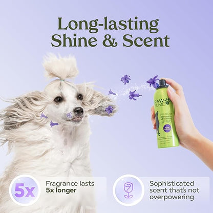 PAWFUME Dog Detangler Grooming Spray, Royal Lavender, 4-Pack  Keeps Pups Fresh All Day  Hypoallergenic, Alcohol-Free, Detangling & Moisturizing  Salon-Quality Dog Necessities for Coat & Fur Care
