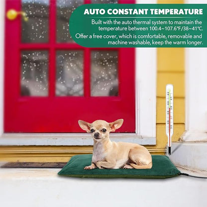 PETNF Outdoor Pet Heating Pads for Dog,Soft Electric Blanket Auto Temperature Control,Heated Mat for Dog House,Whelping Supply for Pregnant New Born Stray Feral Cat Puppy,Safe