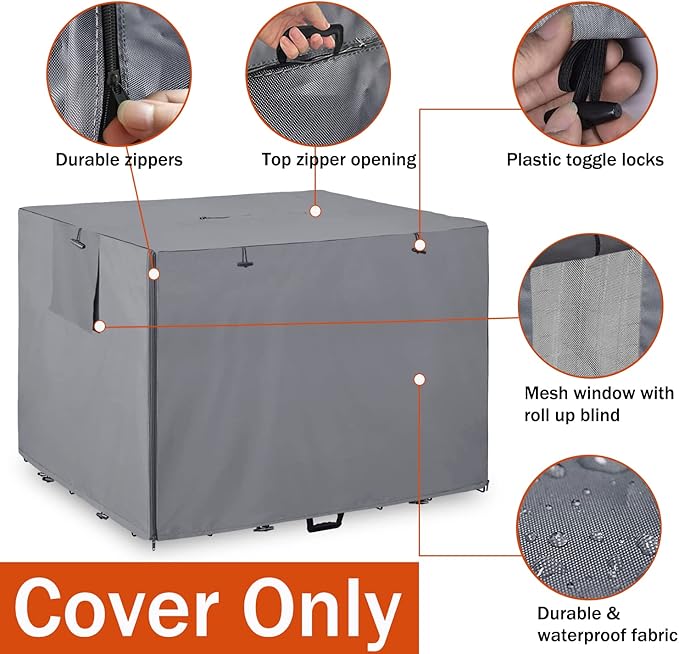 36Inch Wire Dog Crate Cover,Durable Windproof Privacy Polyester Pet Kennel Covers,Breathable Blackout Cover for 1/2/3 Door Dog Cage. (36" L x 23" W x 25" H,Grey)