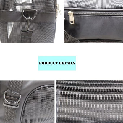 Cat Carrier,Soft-Sided Pet Travel Carrier for Cats,Dogs Puppy Comfort Portable Foldable Pet Bag Airline Approved (Small Black)