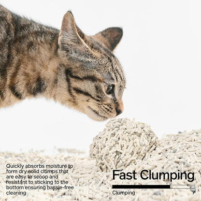 pidan Mix Cat Litter,Tofu Cat Litter with Bentonite,Absorbent and Fast Drying,Flushable Tofu Litter,Selected Quality Pea Dregs,5-Fold Water Absorption,Strong Clumping (5.3lb/Bag×1bag)