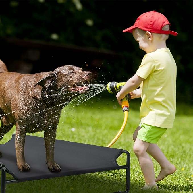 Veehoo Elevated Outdoor Dog Bed - Raised Dog Bed, Small Dog Bed, Dog Cot, Dog Beds for Small Dogs, Dog Bed Medium Size Dog, with Cooling Teslin Mesh and Anti-Slip Feet,CWC2201CP