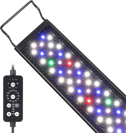 hygger 26W LED Aquarium Light, 30-36 Inch Fish Tank Light with Timer Auto On/Off, Sunrise Sunset Mode, Adjustable Brightness and Colors, Full Spectrum Light with Extendable Brackets for Freshwater