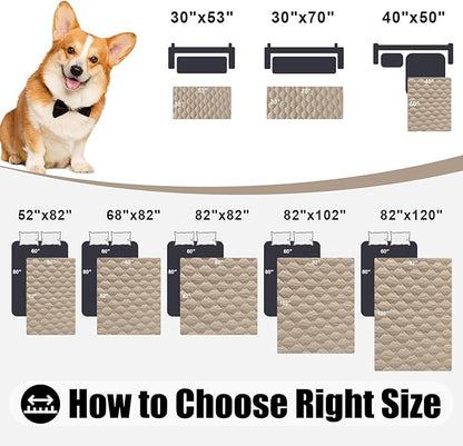 Smiry Waterproof Dog Blanket, Soft Dog Bed Cover Pet Blanket, Reversible Couch Cover for Dogs Washable, Pet Couch Covers for Sofa Furniture Protector for Puppy Cat (82x82 Inch, Taupe/Beige)