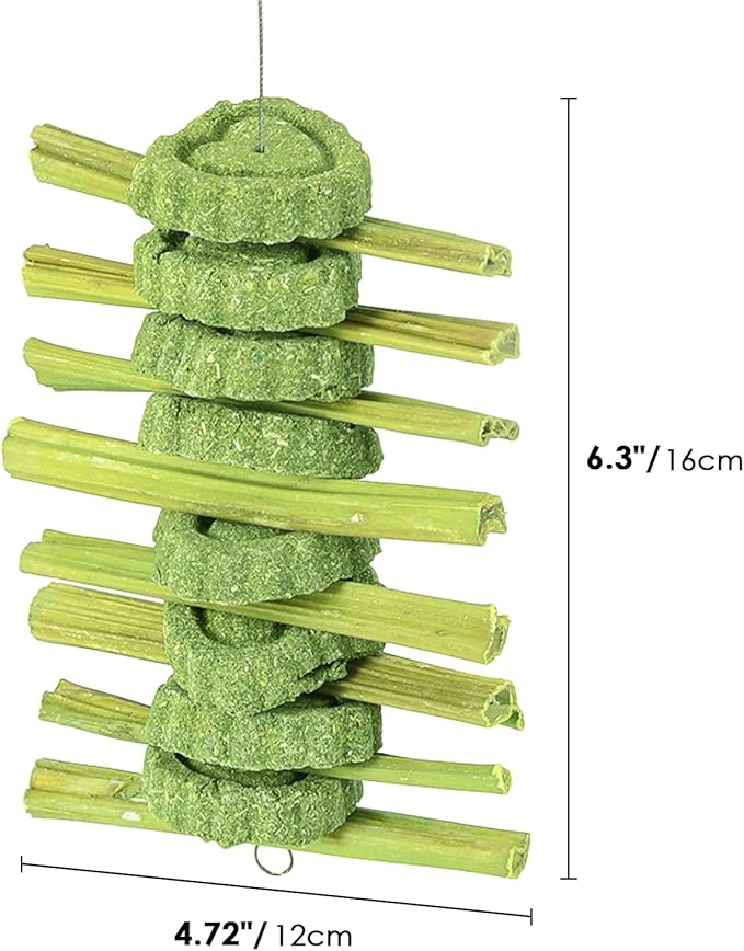 53pcs Rabbit Chew,Rabbit Enrichment Toys from Various Natural Ingredients Such as Apple Wood, Carrots, and Timothy Grass, Suitable for Small Pets Such as Hamsters Totor Guinea Pigs