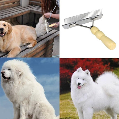 Pet Comb,Dog Long Hair Brush,Large Animal Grooming Rake Dog Brush For Long Haired Dogs