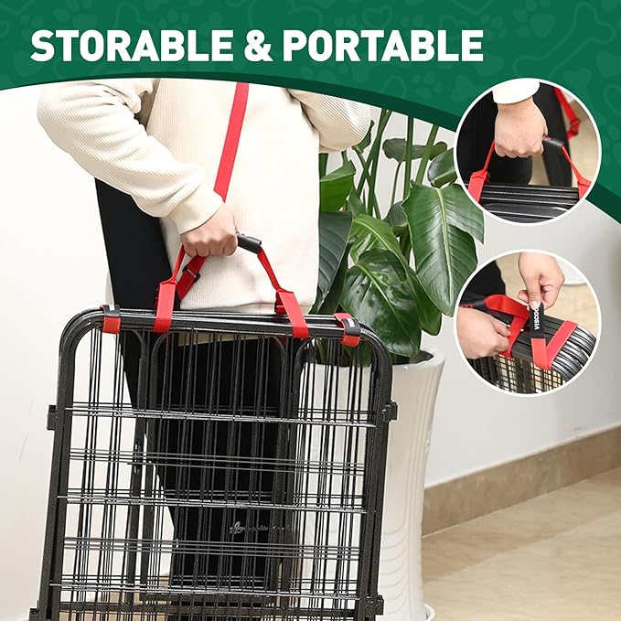 Dog Playpen Outdoor, 8 Panels 40" High Heavy Duty Metal Dog Pen, Pet Fence for Large/Medium/Small Dogs, with Doors Foldable Metal Dog playpen Exercise Pen for RV, Camping, Yard