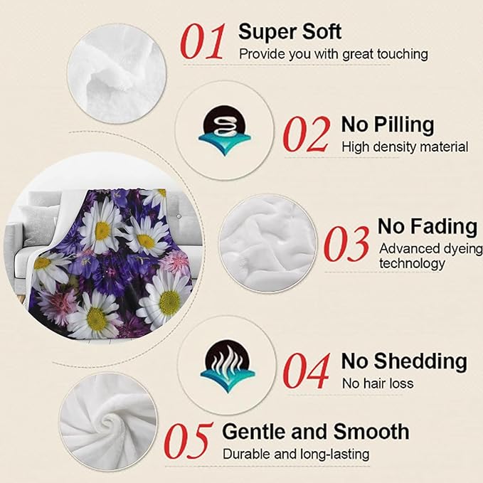 Elegant Rose Blanket, Soft Warm Cozy Sophisticated Floral Throw Blanket Gifts for Adults Kids Women, Lightweight Fuzzy Comfy Flannel Blankets for Couch, Travel, Bed, House Decor 50×40 Inch