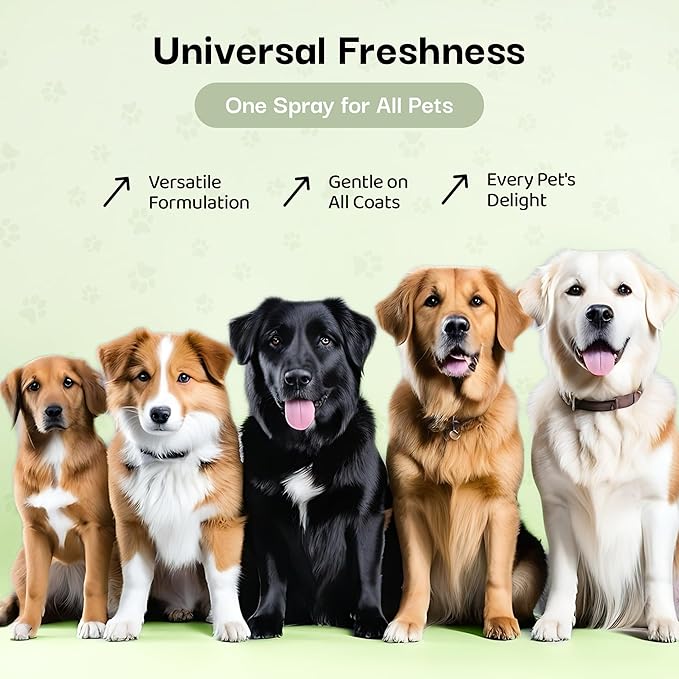 605Products Premium Dog Cologne & Odor Eliminator - Long Lasting Puppy Perfume, Deodorant & Grooming Spray with Essential Oils, (2oz) 3-Pack Combo Set