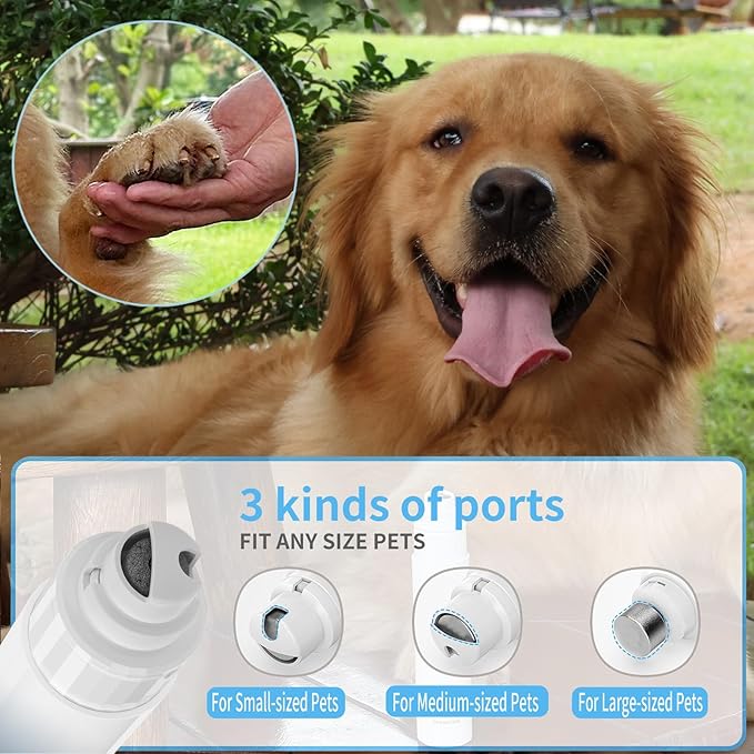 Dog Nail Grinder & Upgrade Professional with 3-Speed Adjustment Super-Quiet and Low-Vibration Pet Nail Trimmers with Forward and Reverse Functions - Safe Pause Button Wireless Type-C Chargingï¼_reenï¼