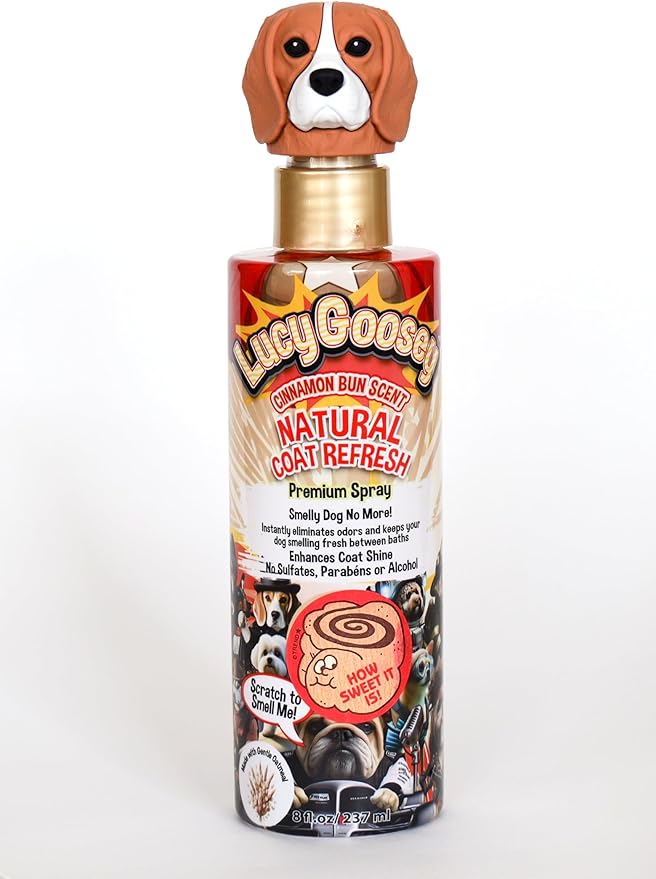 Dog Leave-in Conditioner and Detangler Spray  Freshens, Detangles & Softens, Non-Greasy Grooming Spray for a Smooth, Healthy Coat  Cinnamon Bun Scent  8oz