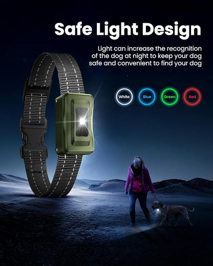 Dog Shock Collar 4265Ft Dog Training Collar with Remote for Large Medium Small Dogs, IP67 Waterproof with 4 Safe Training Modes, Security Lock, Dog Bark E-Collar for All Breeds(Green 1 Pack)