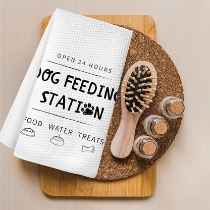 Dog Kitchen Towels, Dog Lover Mom Gifts for Women Dish Towels for Kitchen Drying, Puppy Pet Lover Gifts Hand Towels for Bathroom, 16x24 Inch