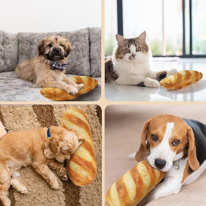 HOMBYS Large Dog Pillow for Large, Medium & Small Dogs, Cute Baguette Designs Dog Claming Pillow for Neck Support, Improve Anxiety Relief-20"x7.5"x4"