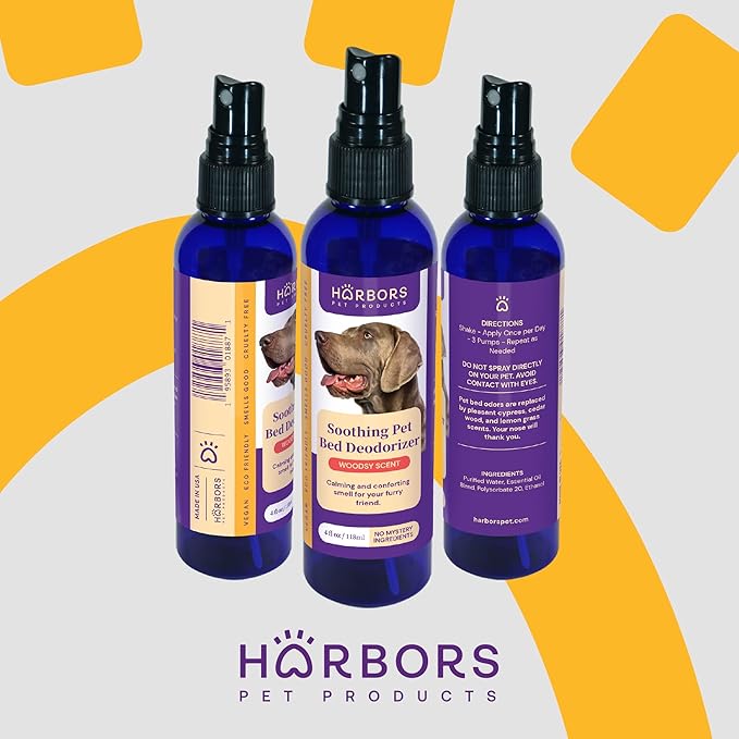 Harbors Soothing Pet Bed Deodorizer - Pet Aromatherapy | Deodorizers Pet Bed and Calms and Soothes Your Pet | 100% Satisfied or Return for Full Refund