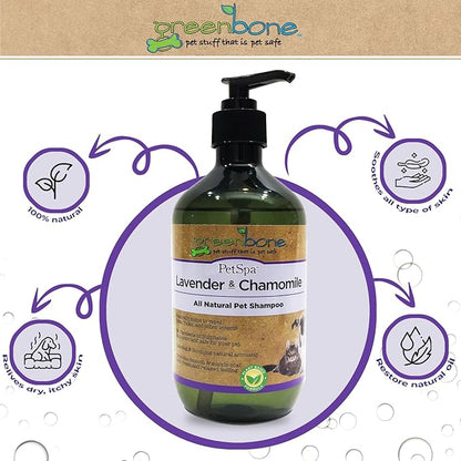 Pet Spa All-Natural Plant-Based Shampoo - Lavendar & Chamomile - Calming & Soothing