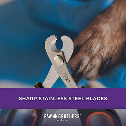 RYAN'S PET SUPPLIES Paw Brothers Small Medium Dog & Cat Nail Clipper Scissor and Trimmer, Easy to use, Toenail Claw, Professional Stainless Steel Blade Grooming Tool for Pets