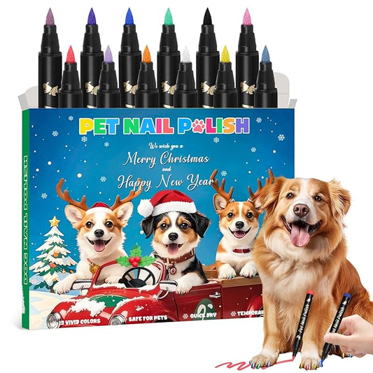 MSDADA Dog Nail Polish Pens Quick Dry, Pet Set for Cats, Safe Non-Toxic, Easy to Create Designs - Great Girl Accessories for Easter
