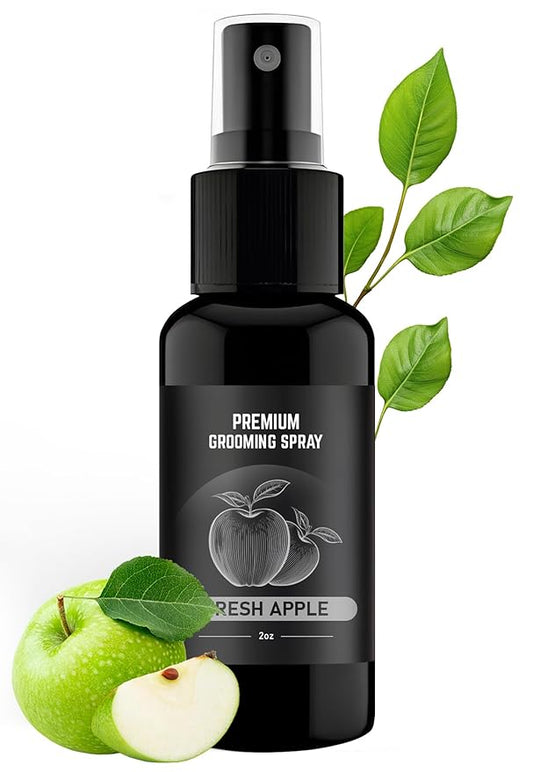 605Products Premium Dog Cologne & Odor Eliminator - Long Lasting Puppy Perfume, Deodorant Grooming Spray with Essential Oils, 2oz Fresh Apple